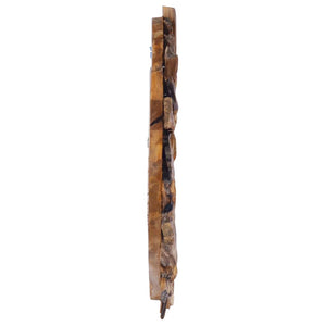 Specchio da Parete 40 cm in Legno di Teak Rotondo cod mxl 67515