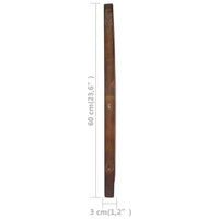 Specchio da Parete 60 cm in Legno di Teak Rotondo 288806