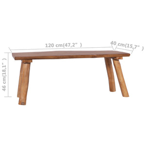 Panchina da Giardino 120 cm in Legno Massello di Teak 288817