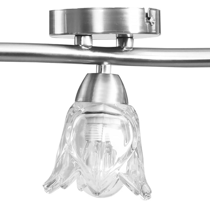 Lampadario con Paralumi in Vetro per 5 Lampadine E14 Tulipano cod mxl 72403