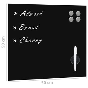 Lavagna Magnetica a Parete in Vetro 50x50 cm 285369