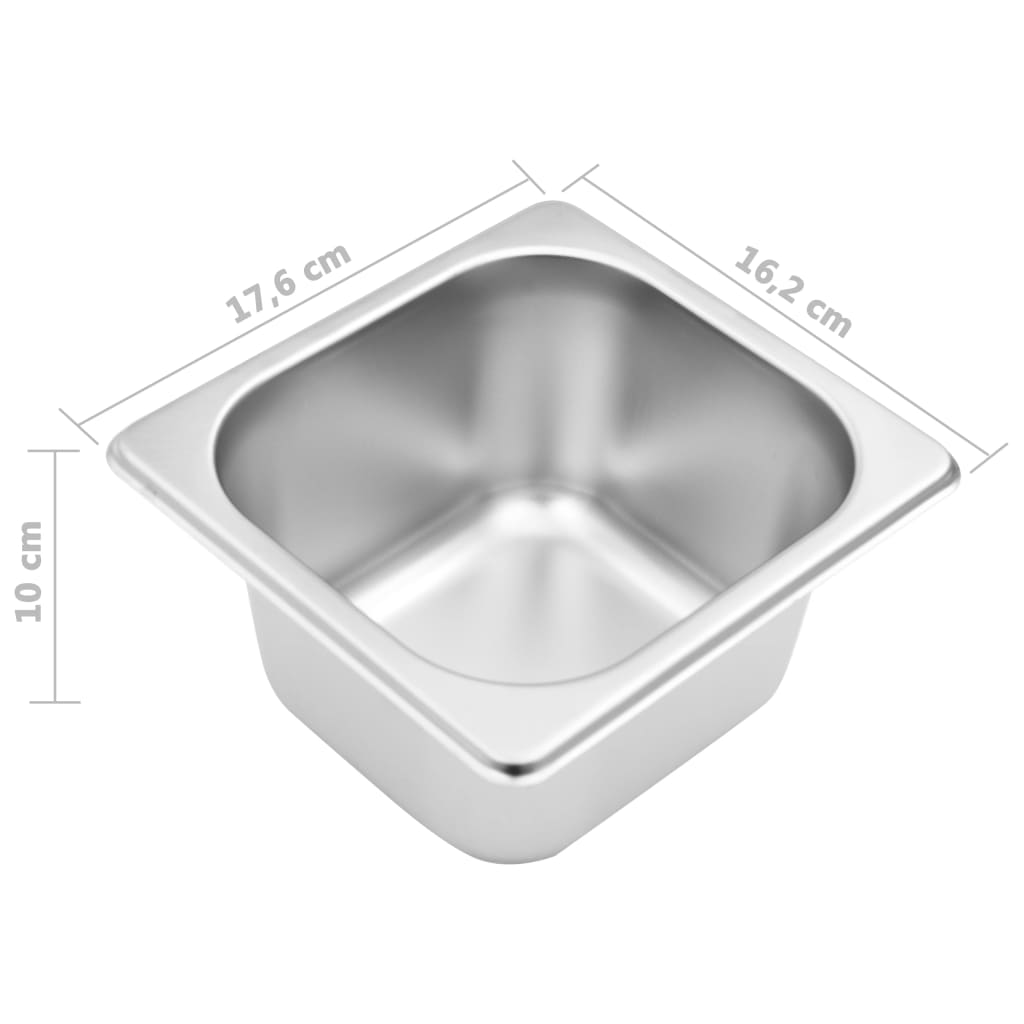 Supporto Gastronorm con 8 Contenitori GN 1/6 in Acciaio Inox 51225