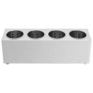 Portaposate con 4 Inserti Rettangolare in Acciaio Inox 51227