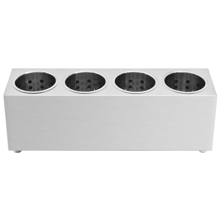 Portaposate con 4 Inserti Rettangolare in Acciaio Inox 51227