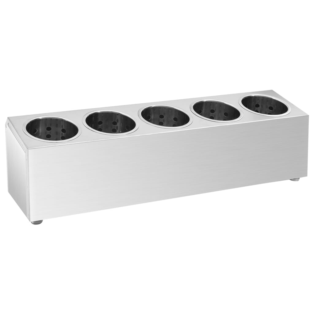 Portaposate con 5 Inserti Rettangolare in Acciaio Inox 51228