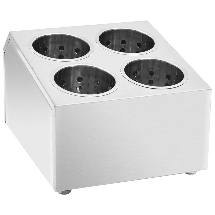 Portaposate con 4 Inserti Quadrato in Acciaio Inox  cod mxl 44576