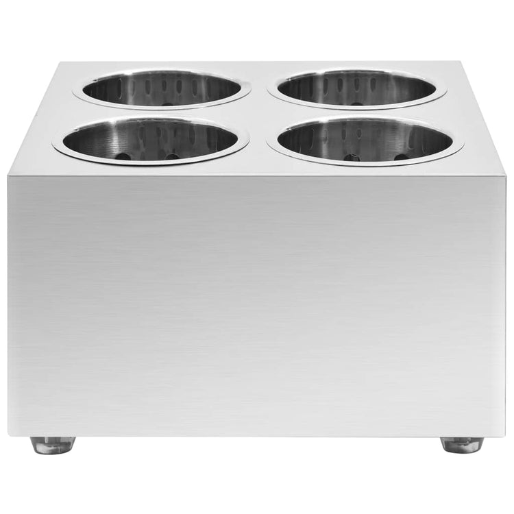 Portaposate con 4 Inserti Quadrato in Acciaio Inox  cod mxl 44576