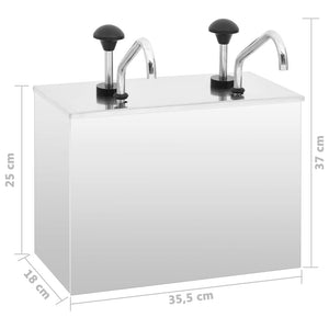 Distributore di Salsa in Acciaio Inossidabile 2 x 3,5 L cod mxl 68318