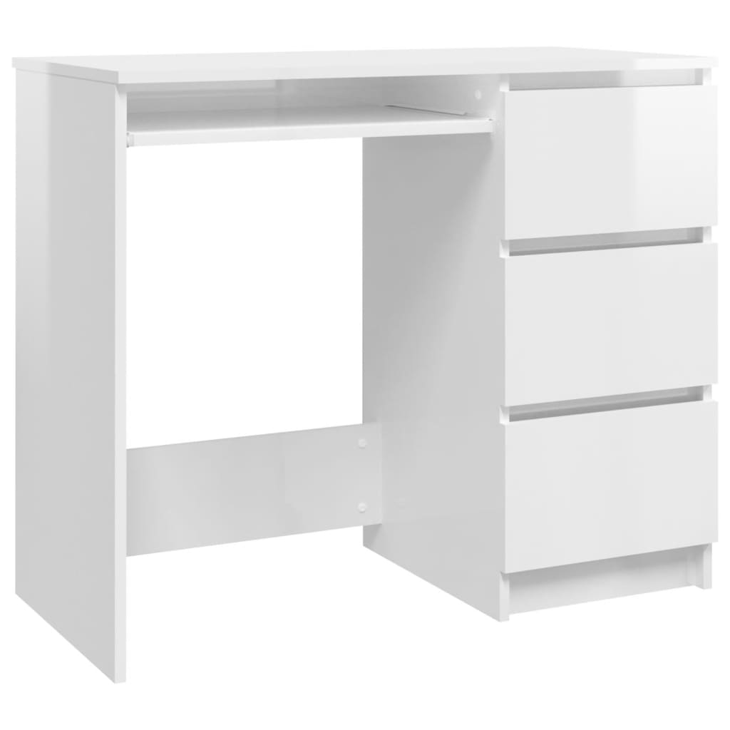 Scrivania Bianco Lucido 90x45x76 cm in Legno Multistratocod mxl 73169