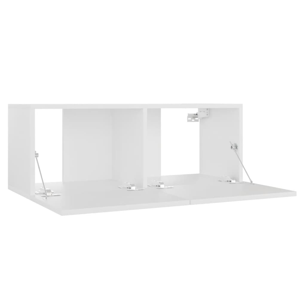 Mobile Porta TV Bianco 80x30x30 cm in Legno Multistrato 801472