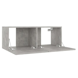 Mobile TV Grigio Cemento 80x30x30 cm in Truciolato