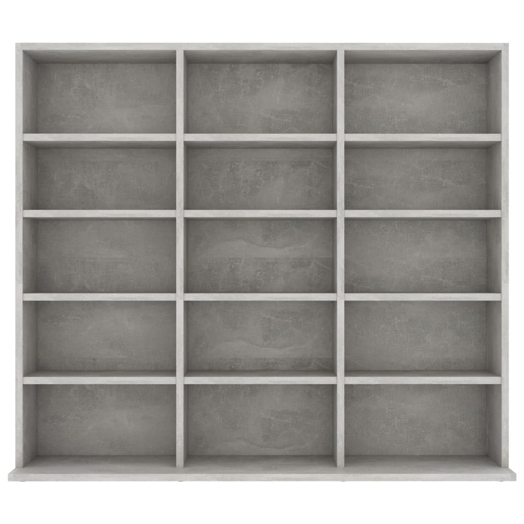 Armadio Porta CD Grigio Cemento 102x23x89,5 cm in Truciolato 801791