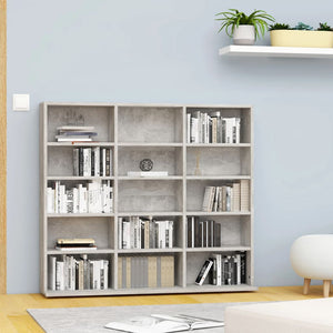 Armadio Porta CD Grigio Cemento 102x23x89,5 cm in Truciolato 801791