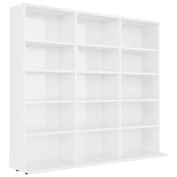 Armadio Porta CD Bianco Lucido 102x23x89,5 cm in Truciolato cod mxl 78129