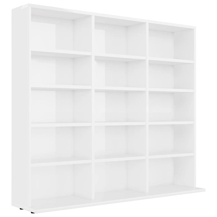 Armadio Porta CD Bianco Lucido 102x23x89,5 cm in Truciolato cod mxl 78129