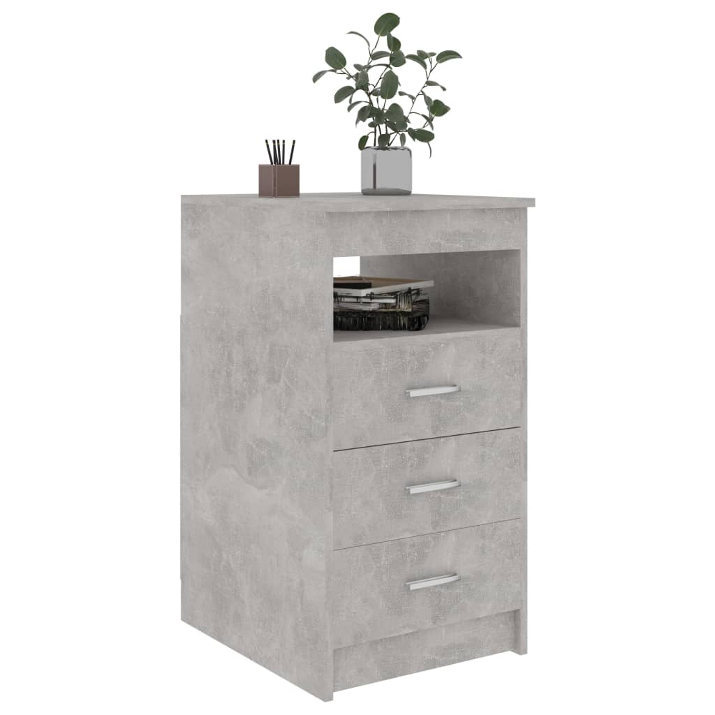 Cassettiera Grigio Cemento 40x50x76 cm in Legno Multistrato cod mxl 52096