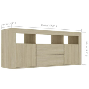 Mobile Porta TV Rovere Sonoma 120x30x50 cm in Truciolato cod mxl 59401