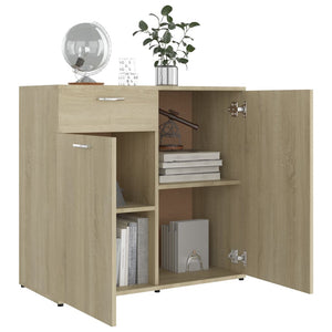 Credenza Rovere Sonoma 80x36x75 cm in Legno Multistrato 801826