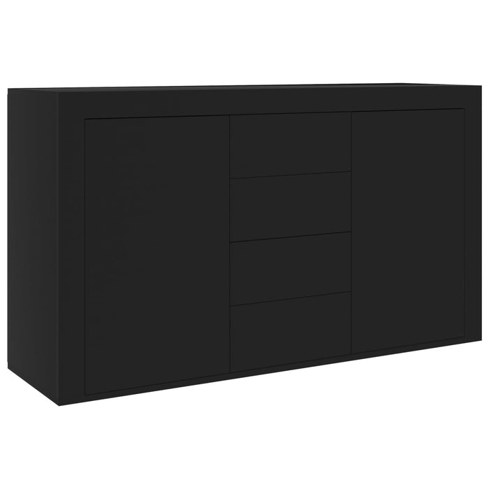 Credenza Nera 120x36x69 cm in Truciolato