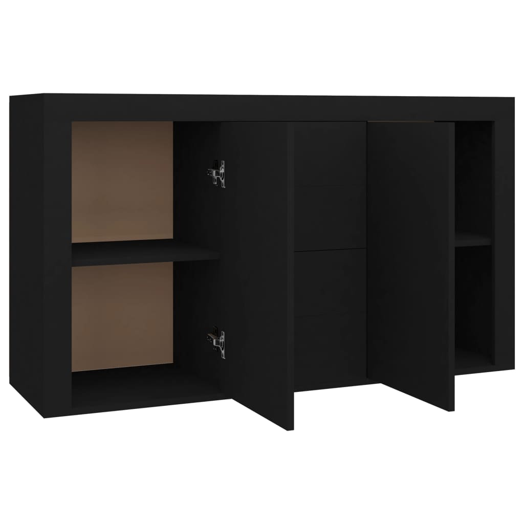 Credenza Nera 120x36x69 cm in Truciolato