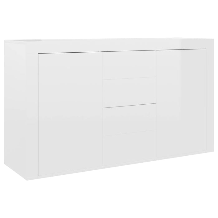 Credenza Bianco Lucido 120x36x69 cm in Truciolato cod mxl 12199