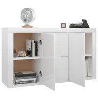 Credenza Bianco Lucido 120x36x69 cm in Truciolato cod mxl 12199