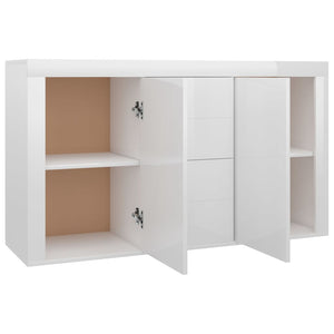 Credenza Bianco Lucido 120x36x69 cm in Truciolato cod mxl 12199