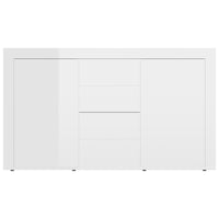 Credenza Bianco Lucido 120x36x69 cm in Truciolato cod mxl 12199