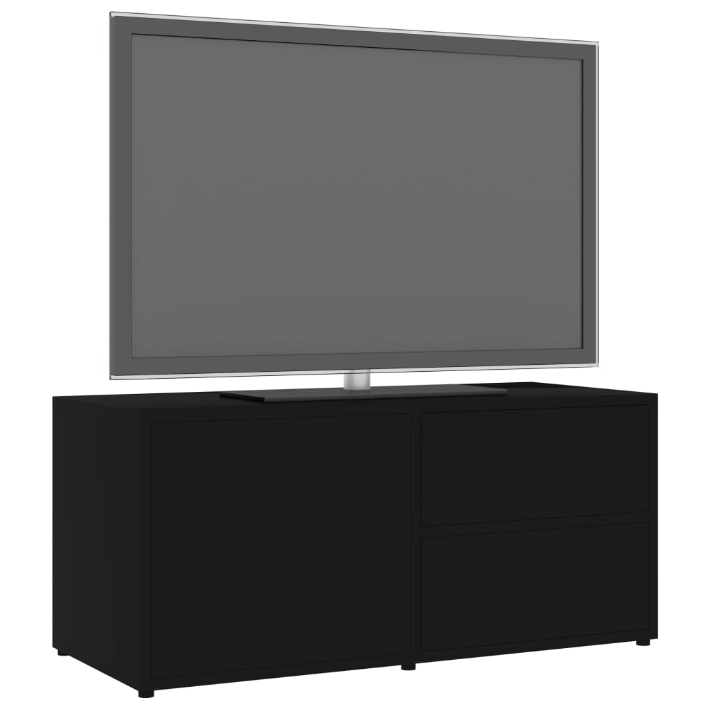 Mobile Porta TV Nero 80x34x36 cm in Truciolato