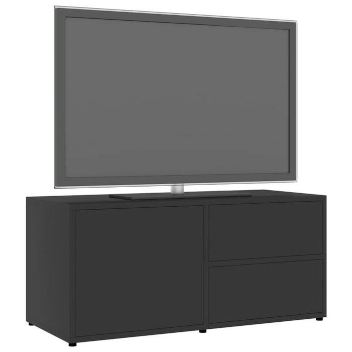 Mobile Porta TV Grigio 80x34x36 cm in Legno Multistrato 801852