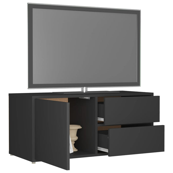 Mobile Porta TV Grigio 80x34x36 cm in Legno Multistrato 801852