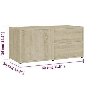 Mobile Porta TV Rovere Sonoma 80x34x36 cm in Truciolato cod mxl 5579