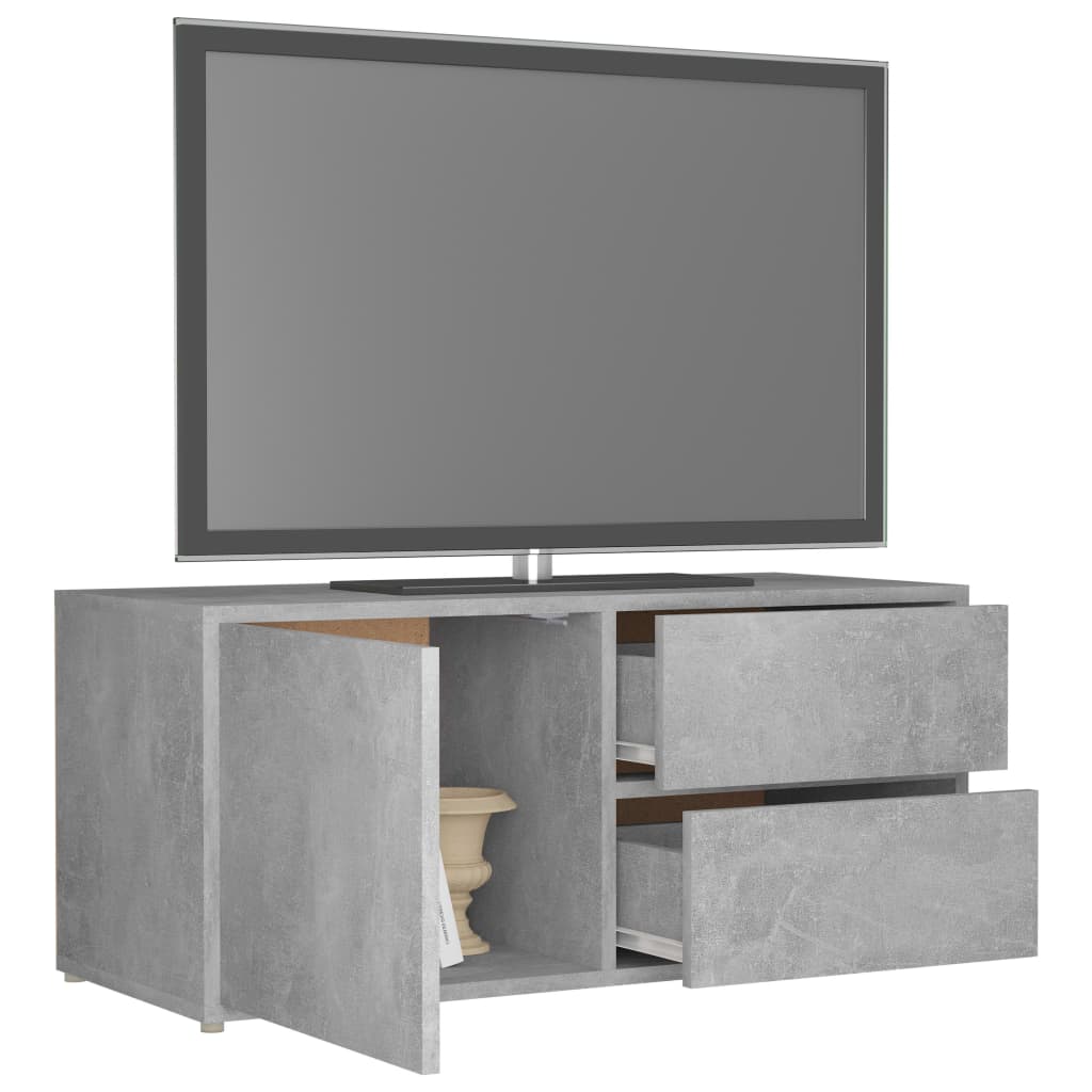 Mobile Porta TV Grigio Cemento 80x34x36 cm in Truciolato cod mxl 33926