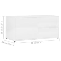 Mobile Porta TV Bianco Lucido 80x34x36 cm in Truciolato cod mxl 11762