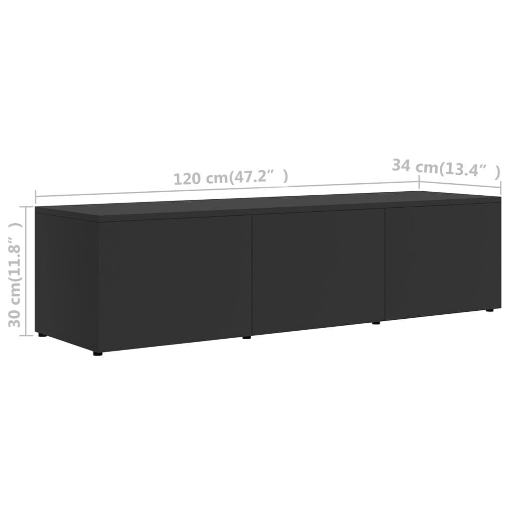 Mobile TV Grigio 120x34x30 cm in Truciolato cod 10544