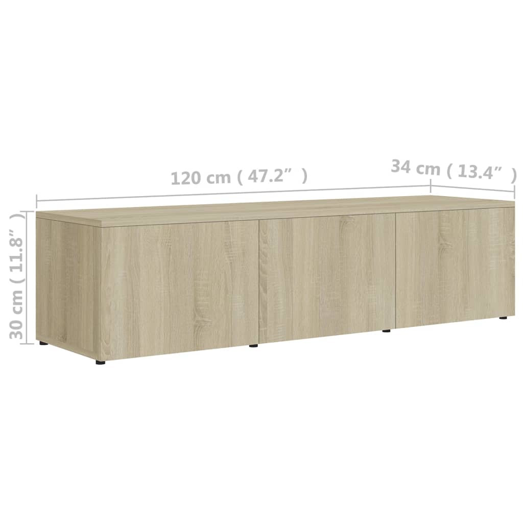 Mobile Porta TV Rovere Sonoma 120x34x30 cm in Legno Multistrato 801871