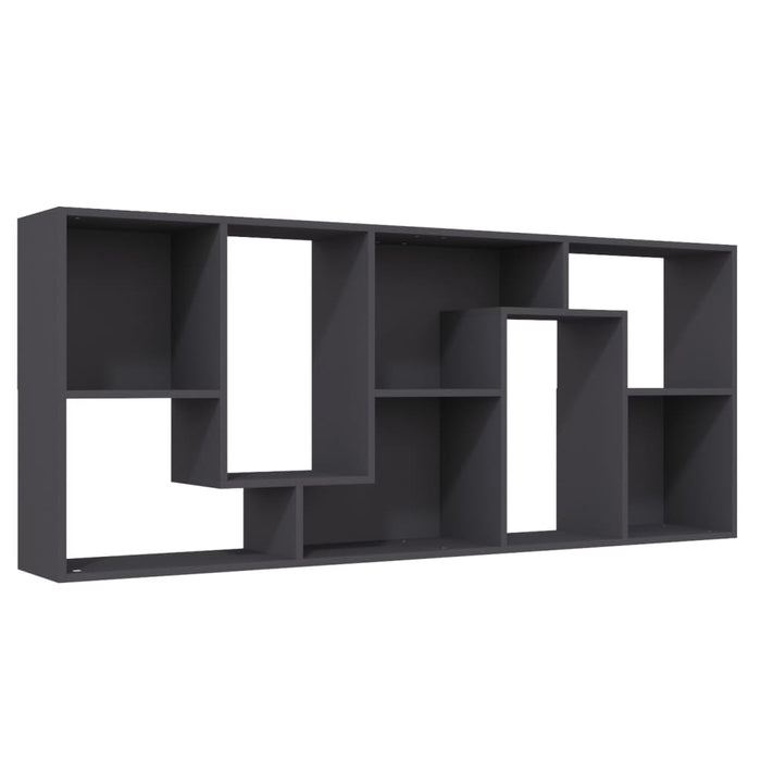 Libreria Grigia 67x24x161 cm in Legno Multistrato 801879