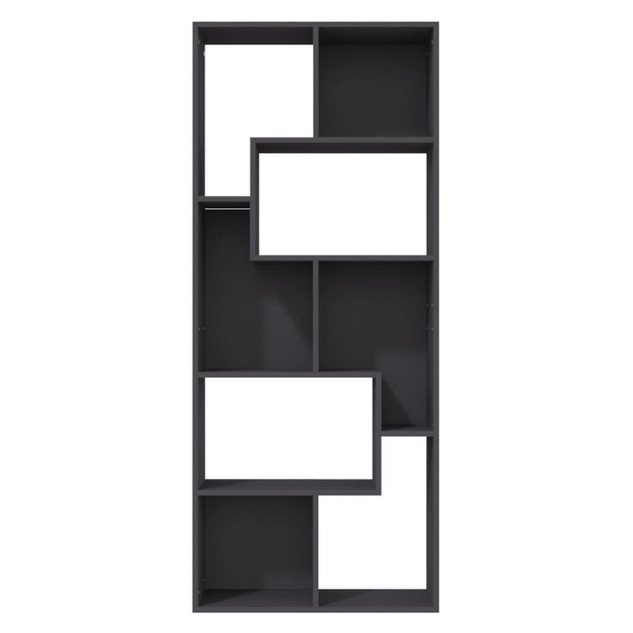 Libreria Grigia 67x24x161 cm in Legno Multistrato 801879