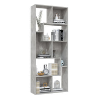 Libreria Grigio Cemento 67x24x161 cm in Legno Multistrato 801881