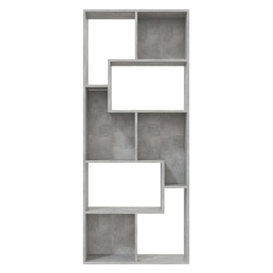 Libreria Grigio Cemento 67x24x161 cm in Legno Multistrato 801881