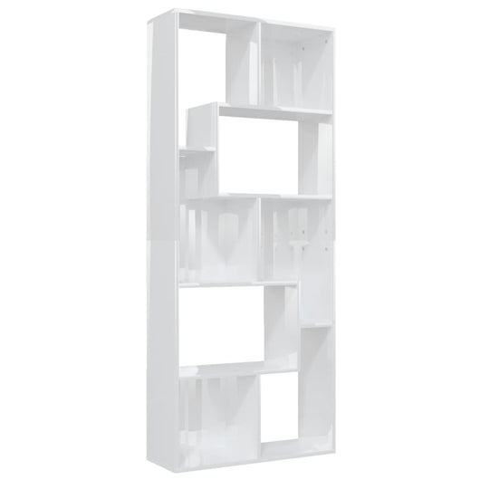 Libreria Bianca Lucida 67x24x161 cm in Truciolato cod mxl 11759