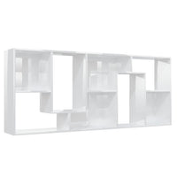 Libreria Bianco Lucido 67x24x161 cm in Legno Multistrato 801883