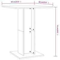 Tavolo da Bistrot Bianco 60x60x75 cm in Legno Multistrato 802102