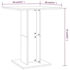 Tavolo da Bistrot Bianco 60x60x75 cm in Legno Multistrato 802102