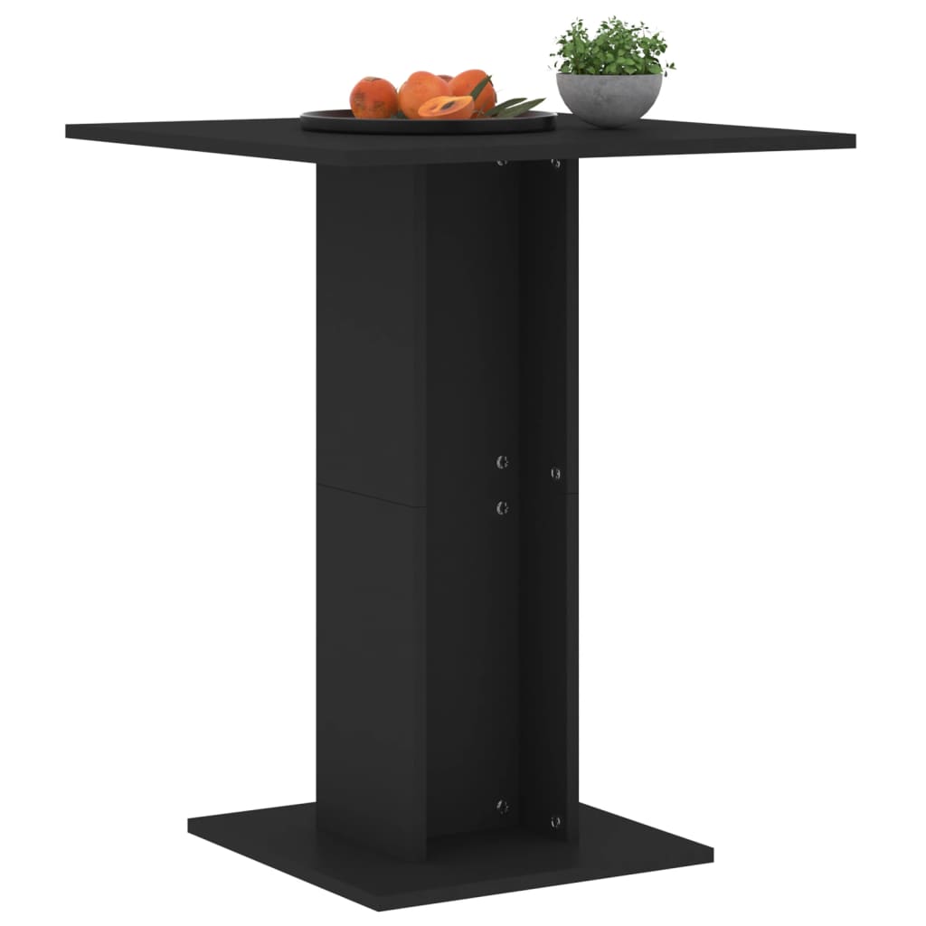 Tavolo da Bistrot Nero 60x60x75 cm in Truciolato 802103