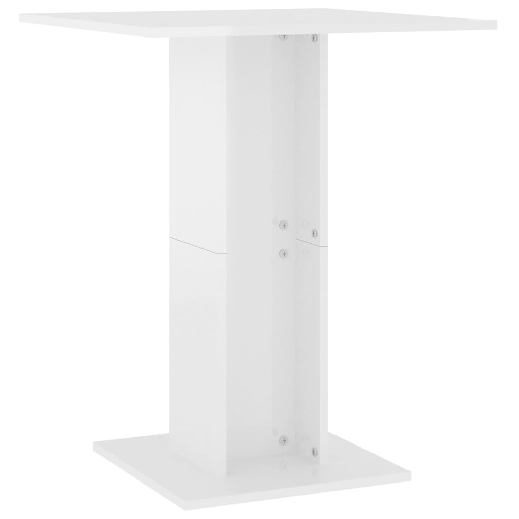 Tavolo da Bistrot Bianco Lucido 60x60x75 cm in Truciolato   cod mxl 9898