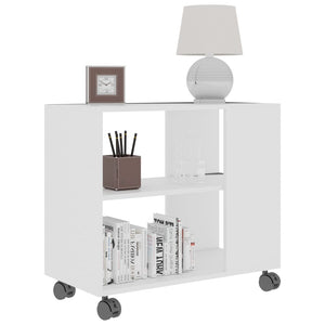 Tavolino da Salotto Bianco 70x35x55 cm in Legno Multistrato cod mxl 63198