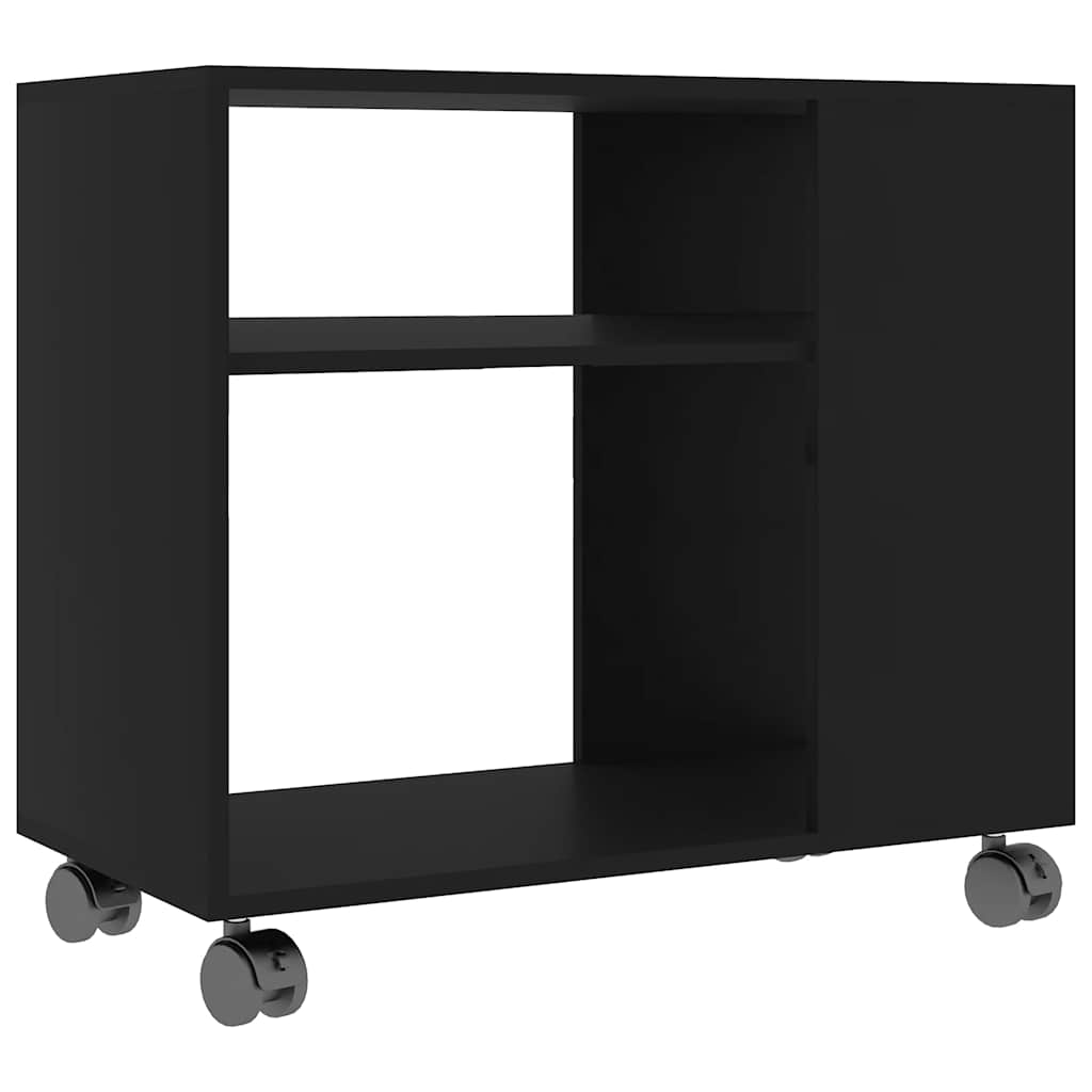 Tavolino da Salotto Nero 70x35x55 cm in Legno Multistrato 802121