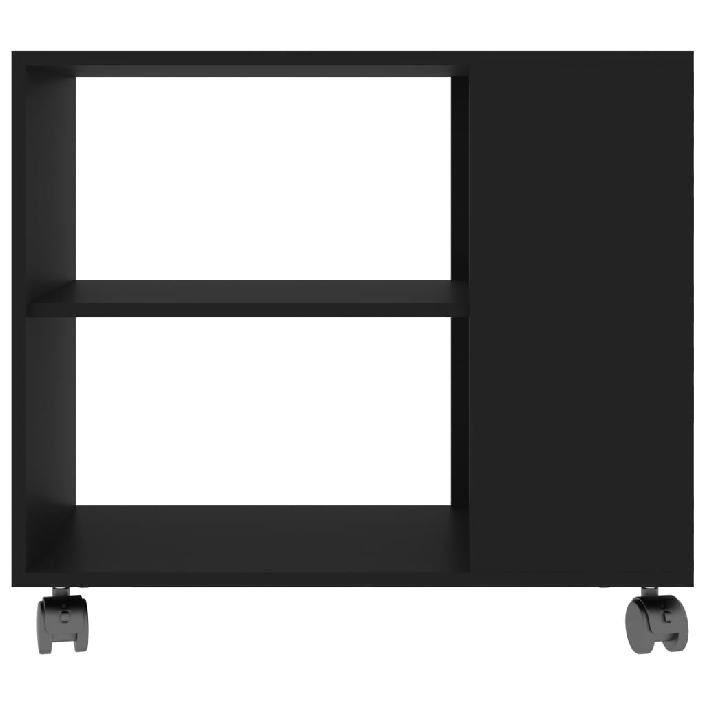 Tavolino da Salotto Nero 70x35x55 cm in Legno Multistrato