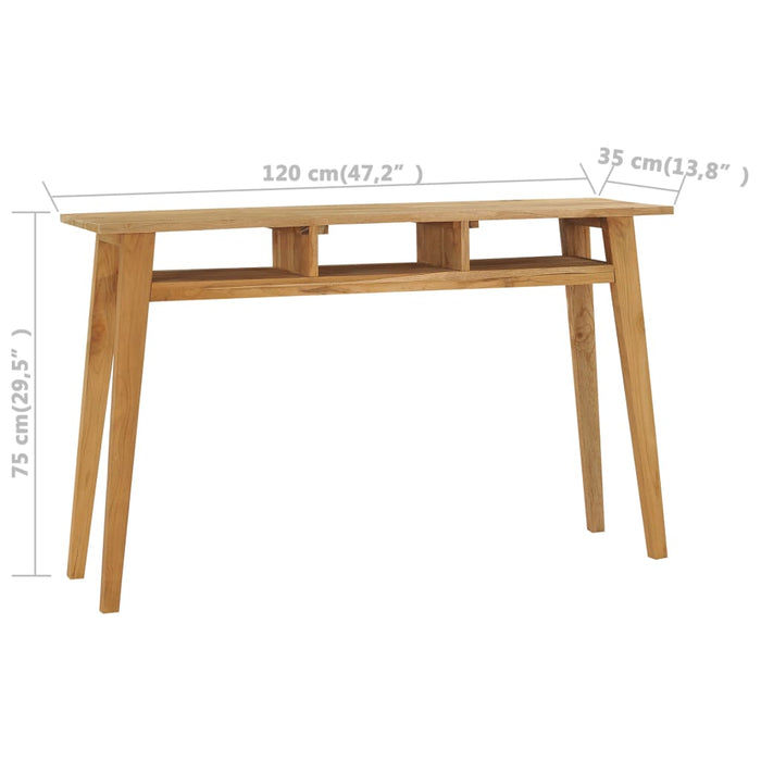 Tavolo Consolle 120x35x75 cm in Legno Massello di Teak cod mxl 29835